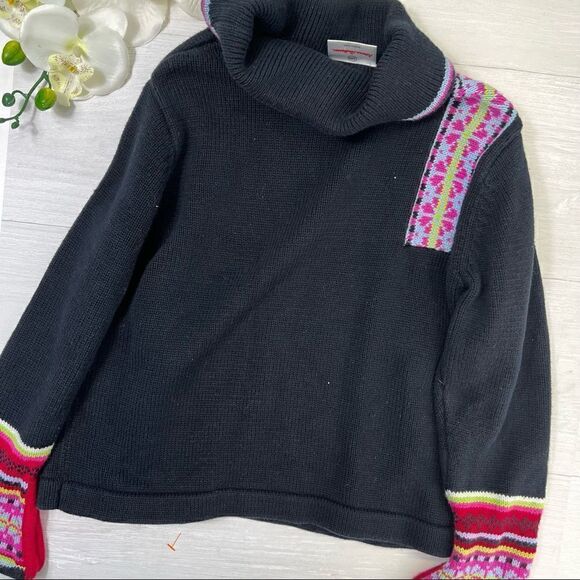 Hanna Andersson Color Block Knit Turtle neck Sweater - Picture 5 of 5